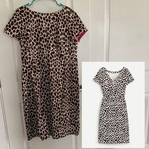 J. Crew V-back Giraffe Print Dress